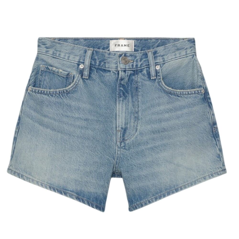 Frame Classic Blue Le Super High Shorts Size 24